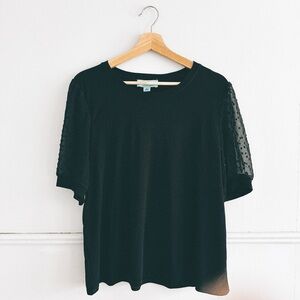 CECE > Sheer Sleeve Top